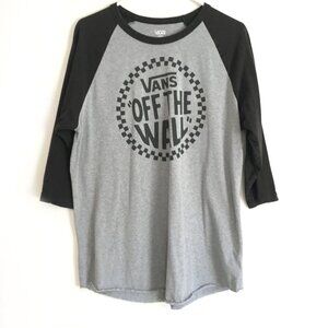 Vans Off the Wall Gray and Black T-Shirt Size Medium